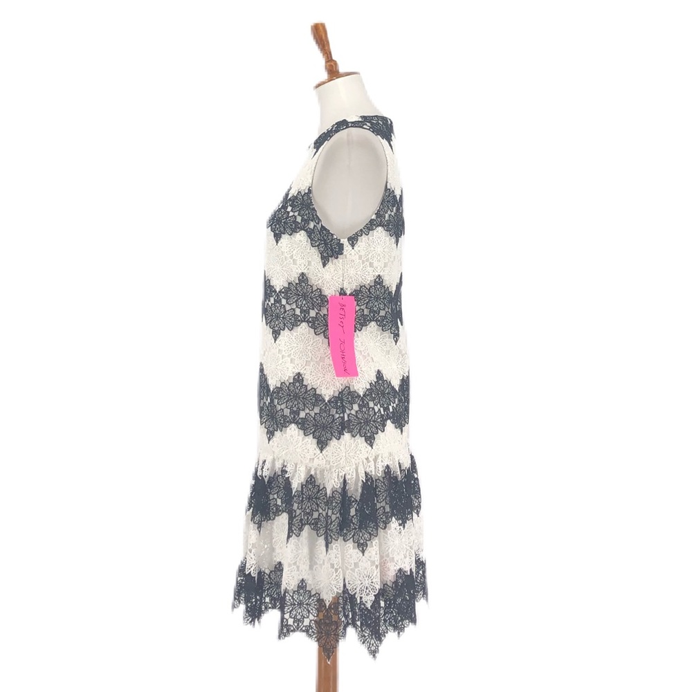 Betsey Johnson Black & White Lace Dress, NWT, 10 - Picture 5 of 10